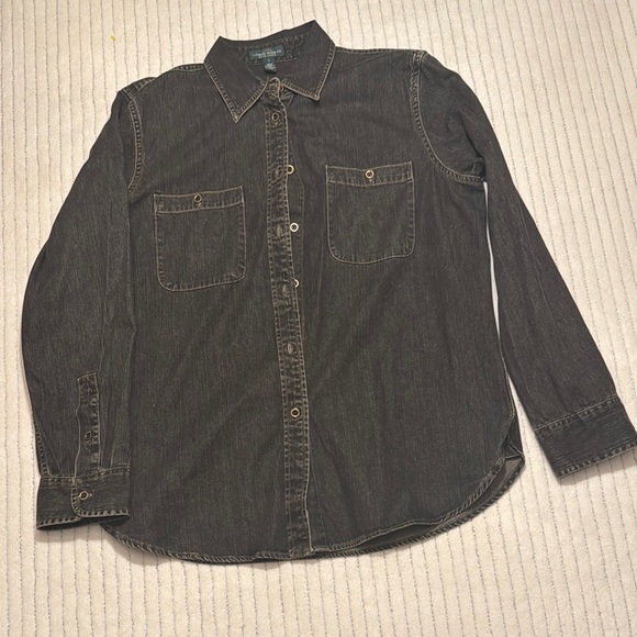Ralph Lauren Jeans Co. Dark Gray Denim Button-Up Shirt - Picture 5 of 7